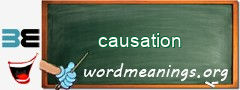 WordMeaning blackboard for causation